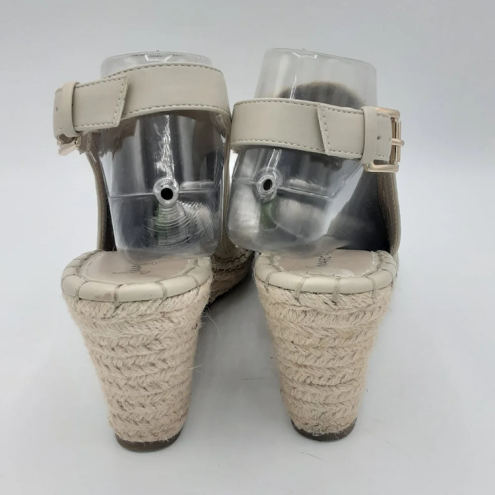 Marc Fisher Senton Leather Espadrille Wedge Sandal.